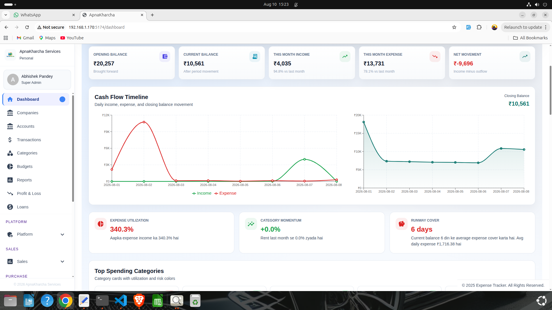 ApnaKharcha Expense Tracking